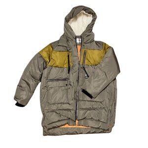 Fadshow Two Toned Green Puffer Coat, 3XL